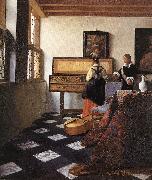 A Lady at the Virginals with a Gentleman wt VERMEER VAN DELFT, Jan